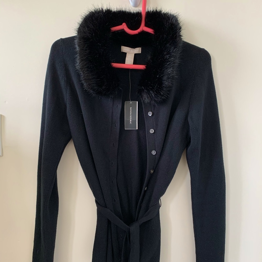 Black Banana Republic button-up sweater